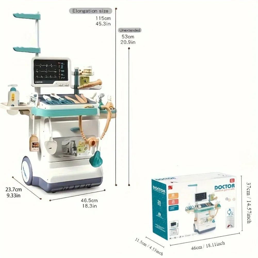 Doctor Kit for Kids Pretend Doctor Playset for Toddlers with Medical Station Stethoscope Role Play Medical Toy for Girls Boys